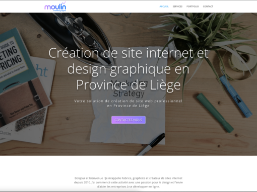 Graphisme | Création de site internet | Portfolio | Moulin Marketing