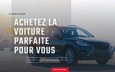 Création Site Internet One Page – Voitures, concession, garage, Moteur…